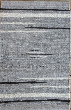 Photo of 100% Alpaca Rug Grey, Black, White 2'X3'