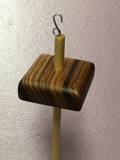 Zebrawood drop spindle