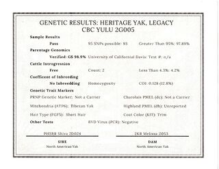 Yulu 2G005 WHYC genetic data