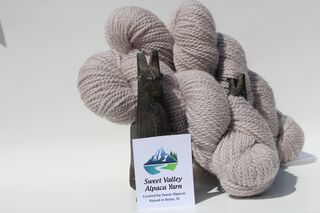 Light Gray Alpaca Yarn 2-Ply Semi-Bulky
