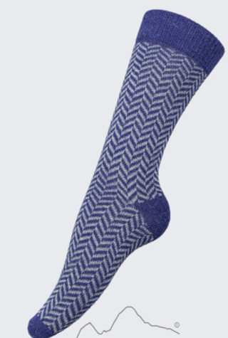CA-Herringbone Dress Alpaca Socks