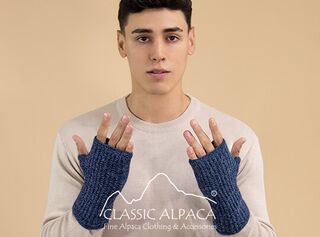 CA-Alpaca Men's Fingerless Gloves