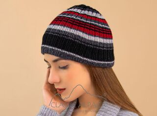 CA-Mountain Striped Alpaca Hat