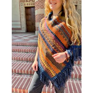LA-Tapestry Weave Poncho