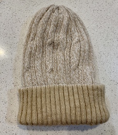 Alpaca reversible knit hats - Beige