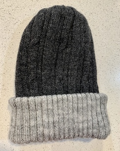 Alpaca reversible knit hats - Dark Grey
