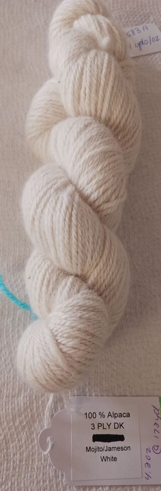 100% White Alpaca Yarn --  SOLD