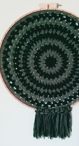 Photo of Crochet Boho Fiber Art Mandala Wall Hang