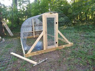 Hoop coop in progress