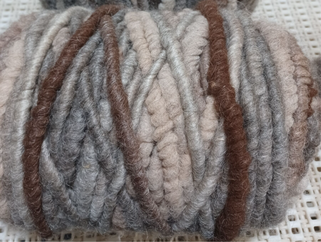 Brown/Grey Corded Rug Yarn 90oz