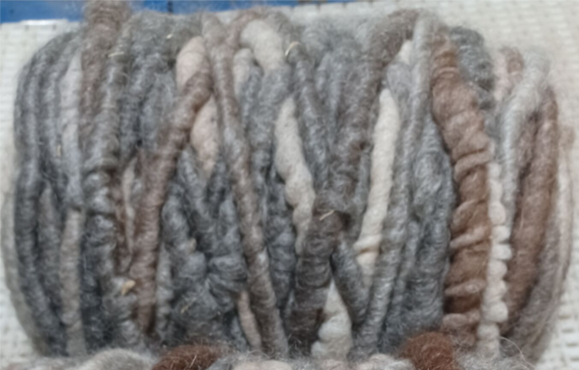 Brown/Grey Corded Rug Yarn 45oz