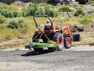 Neighbor Doug on his tractor