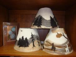 Handmade Felt Lampshades from our fleeces!