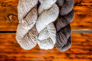 Natural color yarn in sport and lace weight