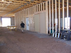 walls for shop and fiber/vet room 