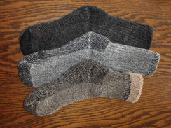 various socks of different styles 