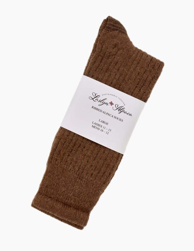 Fawn Ribbed Socks - Discontinued