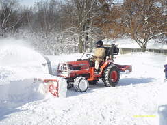 Hand shoveling and constantly snowblowing!