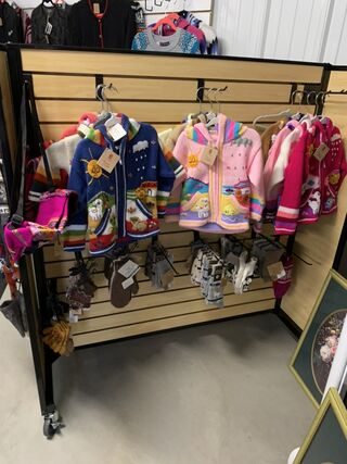 Kids Corner, sweaters, mittens and socks