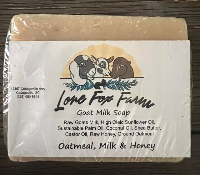 Honey Goatmilk Soap -with local raw honey, unscented, palm oil free