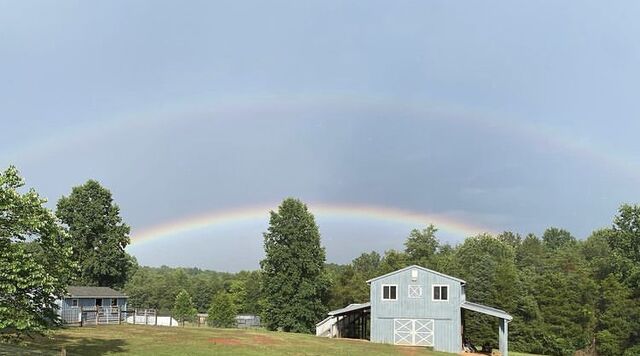 Double Rainbow over Sacred Acres Alpaca Farm