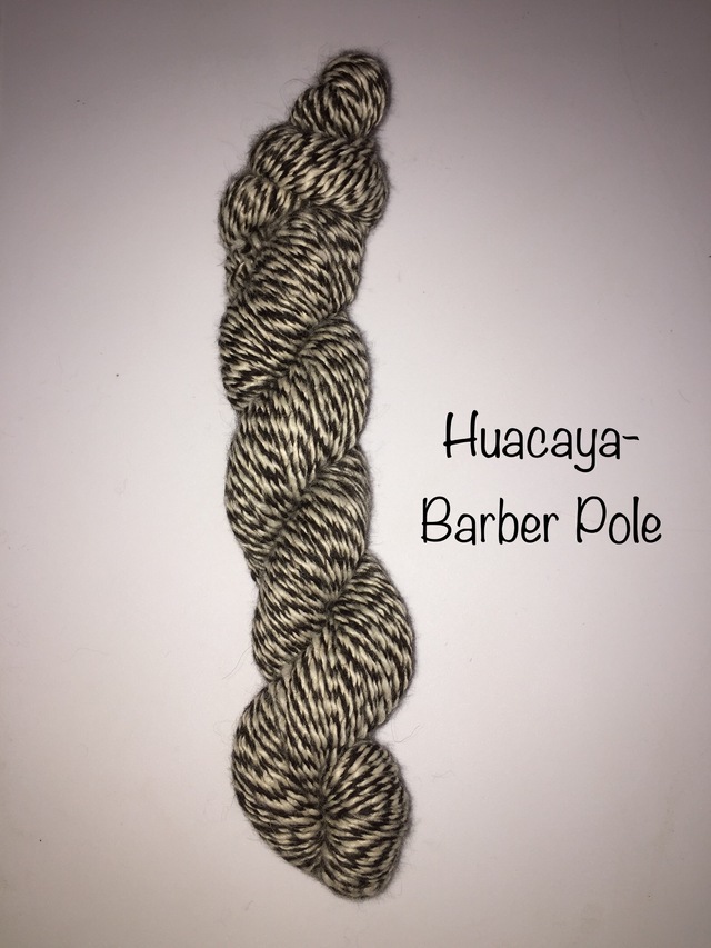 White/Black Barberpole yarn