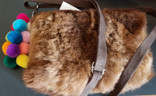 Dark brown alpaca purse