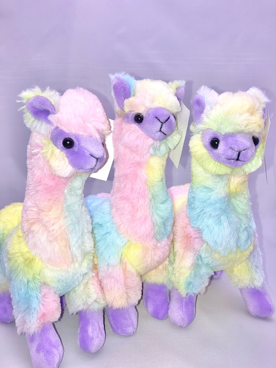 Rainbow Colored Alpaca Toy