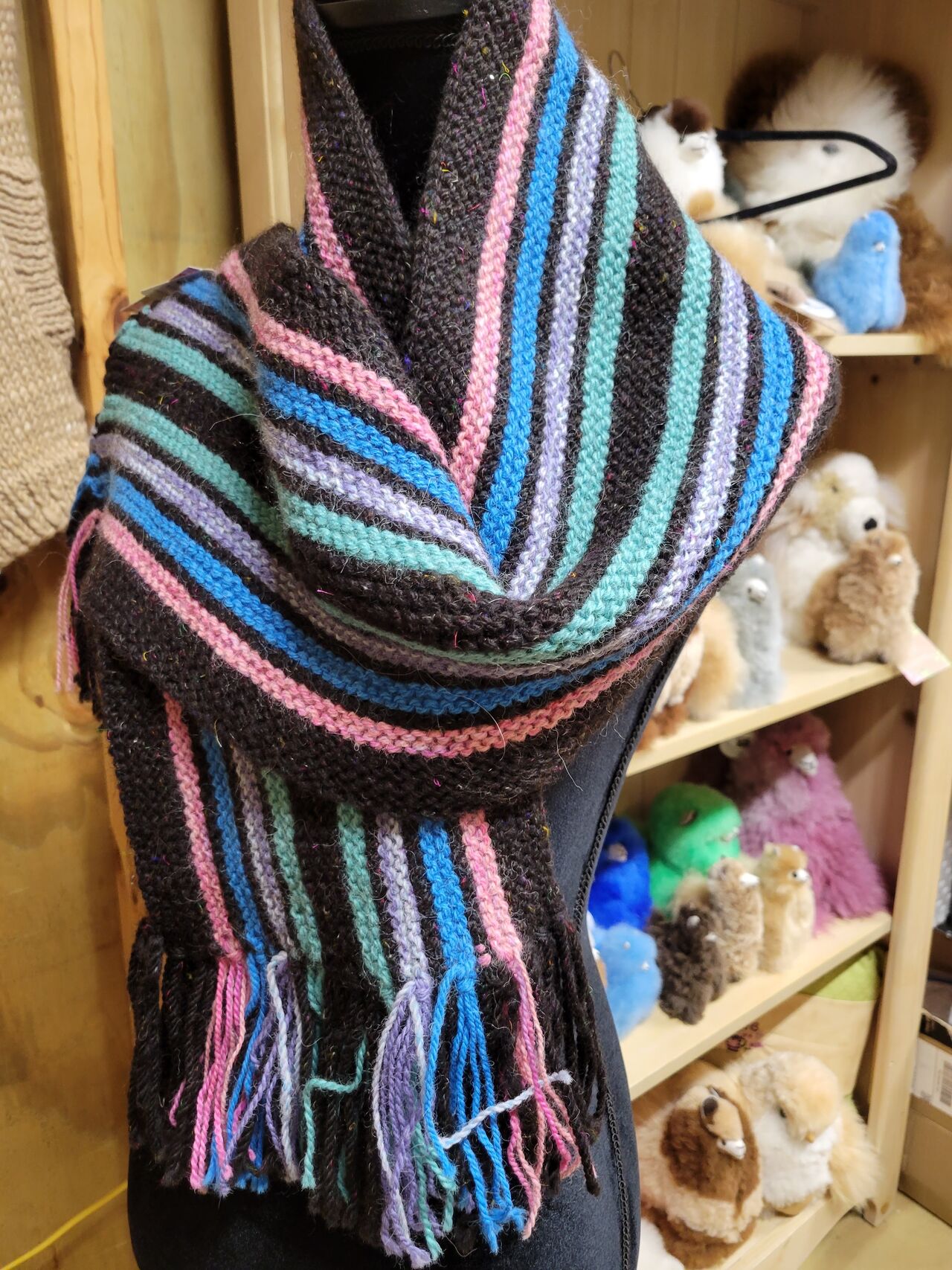 Handmade striped scarf