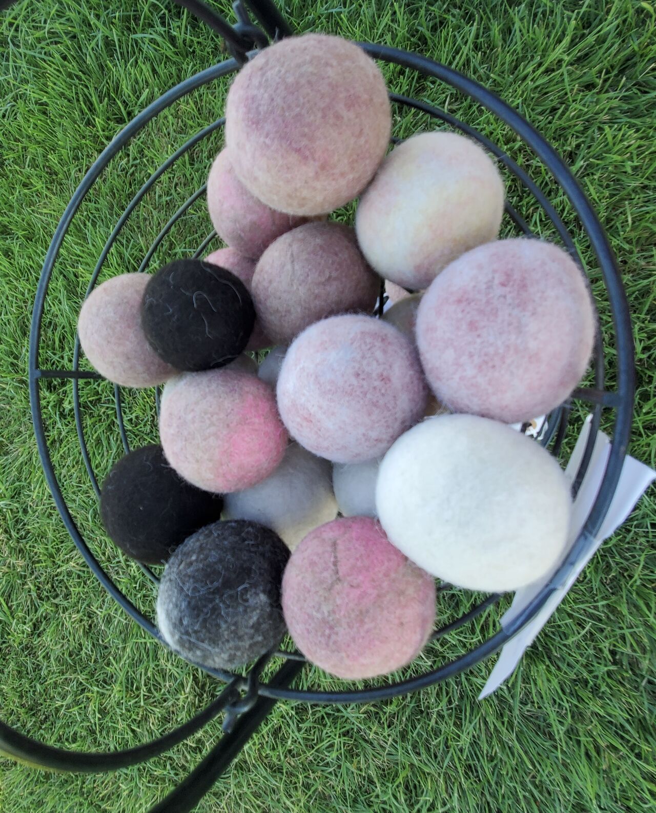 Dryer balls in a variety of colors