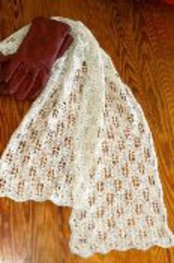 Pine Cone Lace Scarf Knitting Pattern