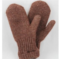 Alpaca Boucle-Lined Mittens