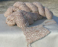 Photo of White and Brown 2 ply Sportweight Yarn