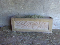 4 foot wooden hay bins