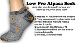 Low Pro Alpaca Socks - L