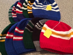 12/25/2015 a dozen hats ready for mailing