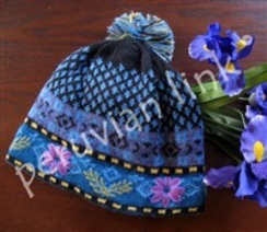 Blue and Purple Flower Hat