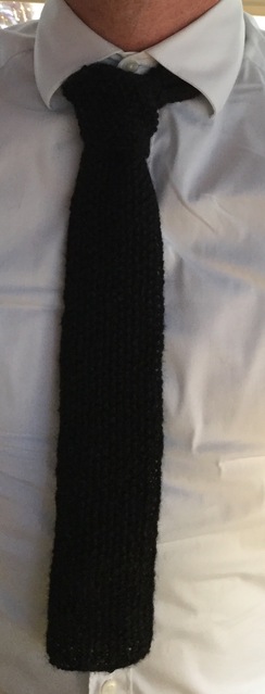 Hand knitted tie
