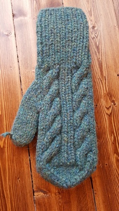 Hand-Knit Fancy Cable Knit Scarves