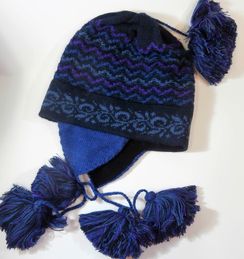 Photo of Ocean Wave Alpaca Lined Chullo Hat