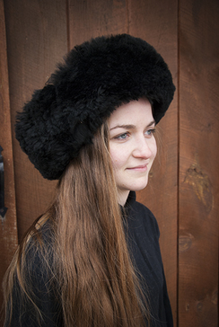 Alpaca Fur Hat, black