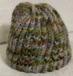 "Gabriela" Handpainted Knit Baby Hat