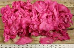 Targhee Wool Washed and Dyed Bright Pink