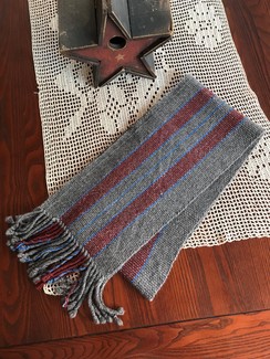 Grey winter scarf