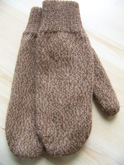 Reversible double knit mittens