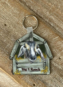 Goat Barn Personalized Keychain