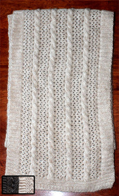 Cable and Lace Scarf