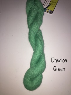 100% Suri Yarn Hand Dyed Fescue Green