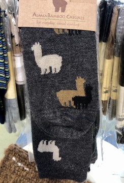 Socks- Alpaca Bamboo Socks with Alpacas