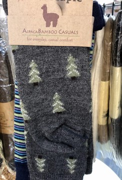 Socks- Alpaca Bamboo Socks with Trees